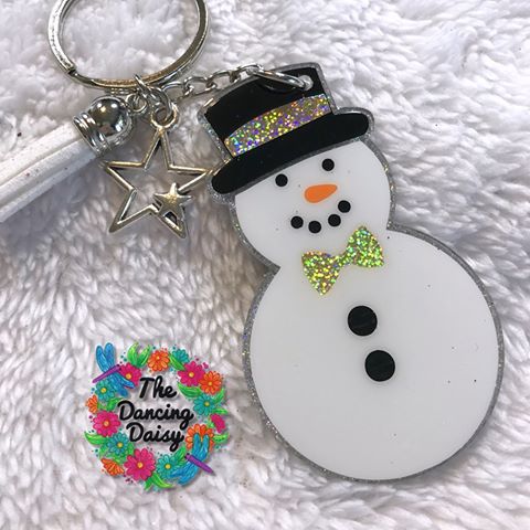 Snowman #2 Acrylic Keychain Blanks